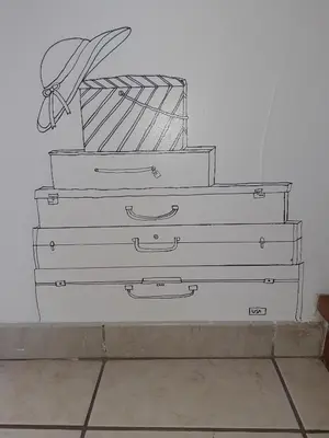 Plan de l'établissement L'artistique, Maison pour 5 personnes, 2 chambres, stationnement gratuit, spacieux, atypique