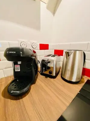 Plateau bouilloire dans l'établissement Le Pop