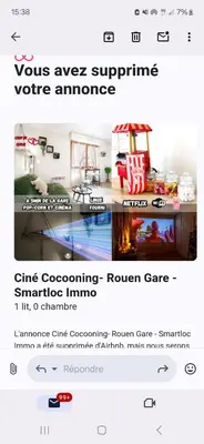 Plan de l'établissement Le Petit Ciné - Rouen Gare - Smartloc Immo