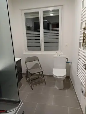 Salle de bains dans l'établissement Gite Haute Epine